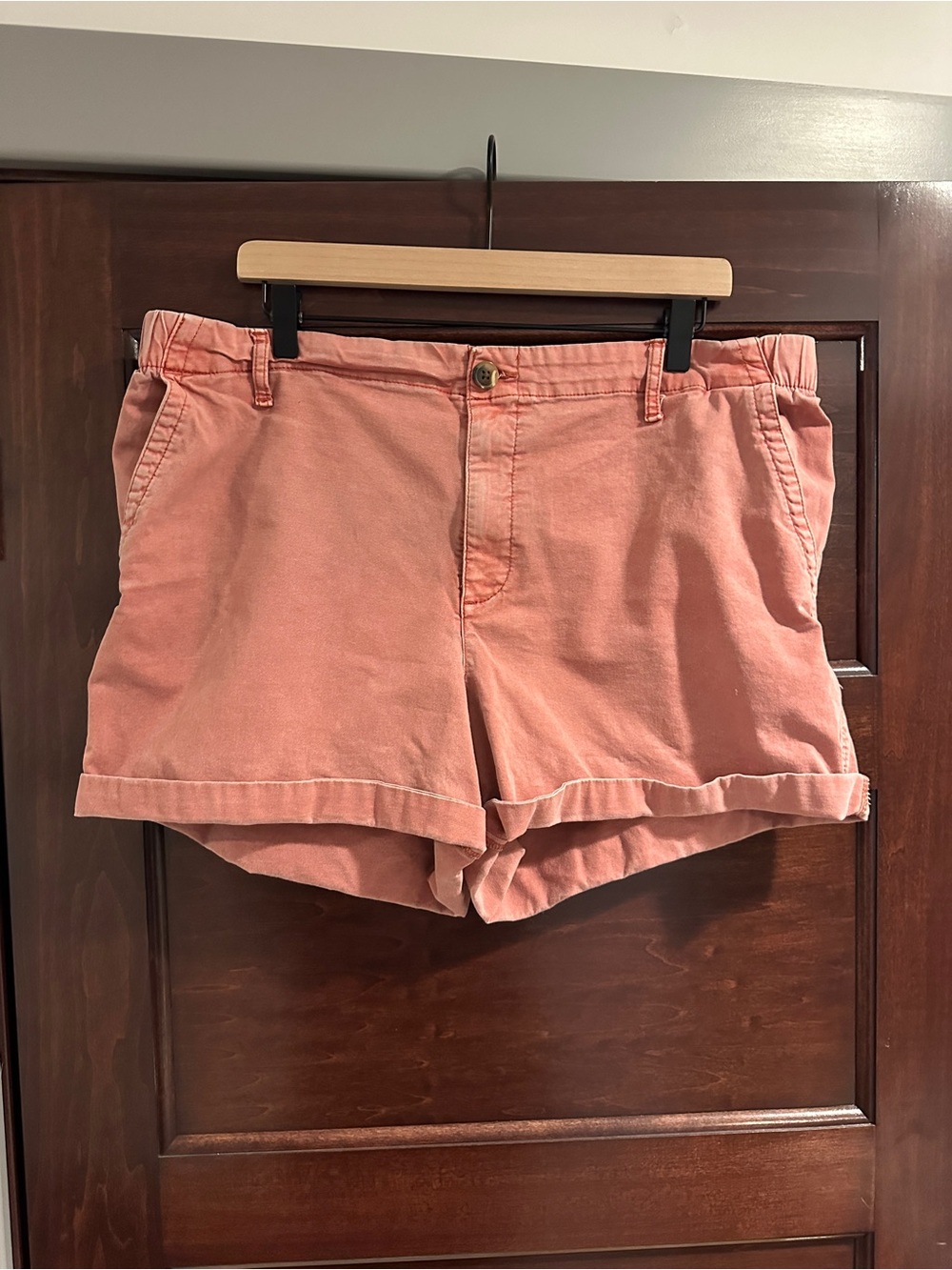 Old Navy Coral Pink Elastic-Waist Shorts